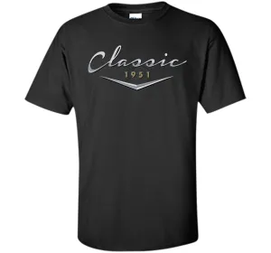Men's Classic Car Vintage 1951 Birthday T Shirt Gift for Him, Dad