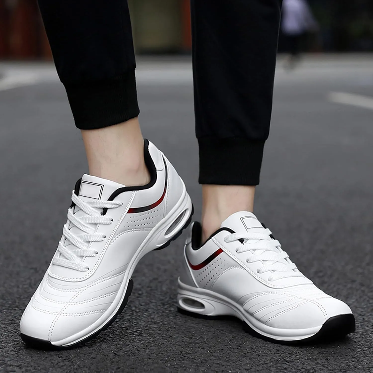 Men's Classic Casual Walking Shoes Comfortable Breathable Lightweight Tennis Shoe Soft Flat Soled Elderly Shoes