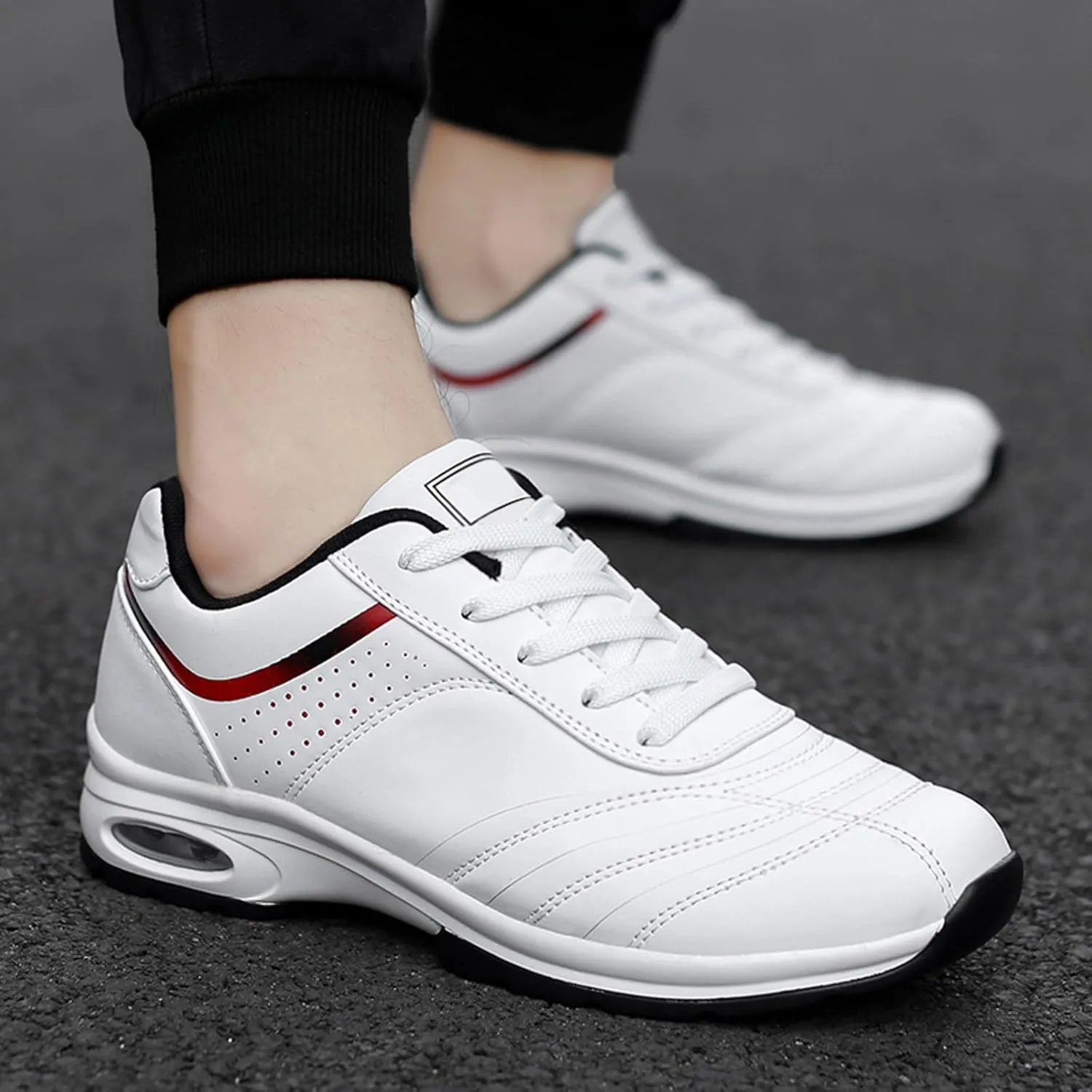 Men's Classic Casual Walking Shoes Comfortable Breathable Lightweight Tennis Shoe Soft Flat Soled Elderly Shoes