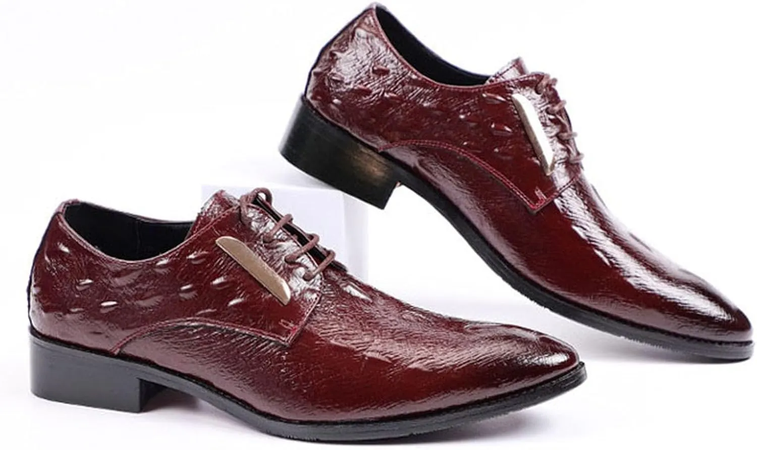 Men's Dress Oxford Formal Shoes Oxford Lace Up Leather Business Wedding Shoes for Men