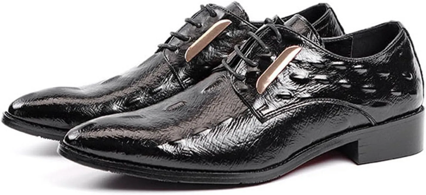 Men's Dress Oxford Formal Shoes Oxford Lace Up Leather Business Wedding Shoes for Men