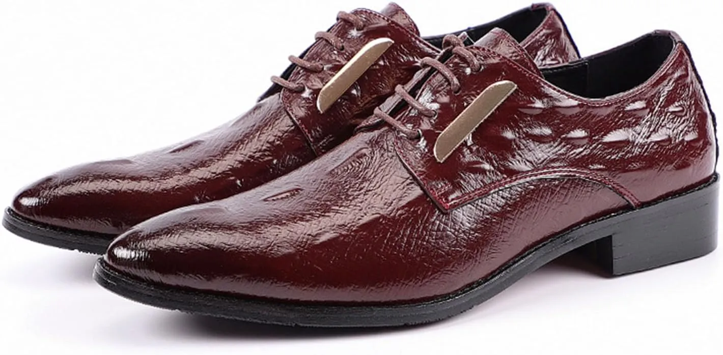 Men's Dress Oxford Formal Shoes Oxford Lace Up Leather Business Wedding Shoes for Men