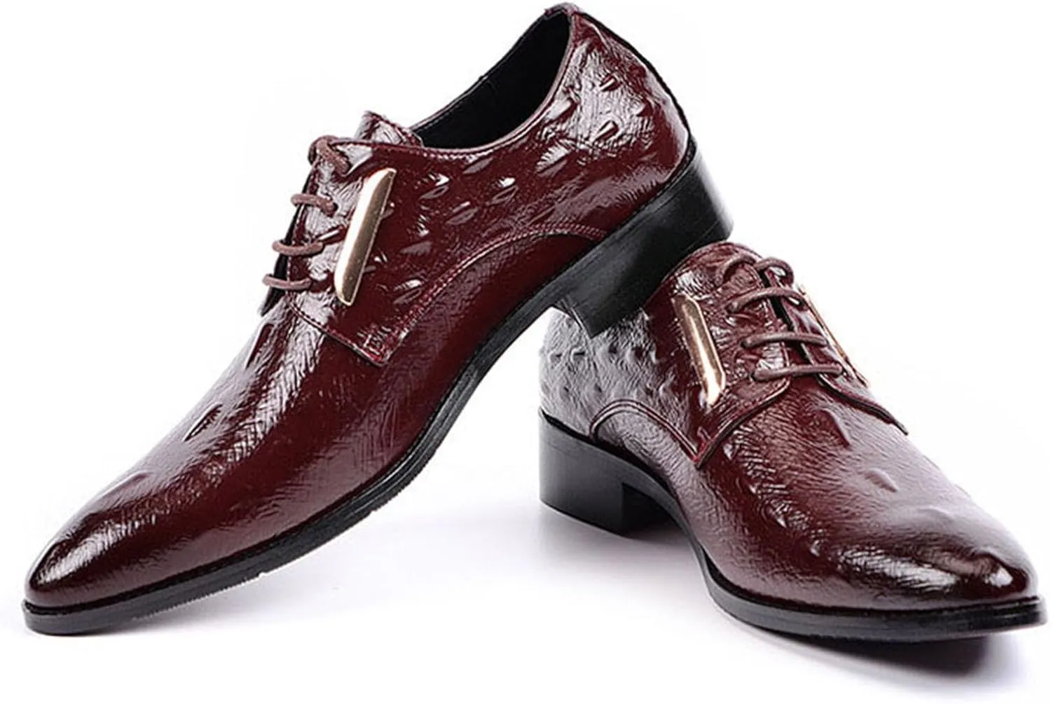Men's Dress Oxford Formal Shoes Oxford Lace Up Leather Business Wedding Shoes for Men