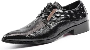 Men's Dress Oxford Formal Shoes Oxford Lace Up Leather Business Wedding Shoes for Men
