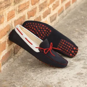 Men's Driver (Driving) Leather Shoes Plus Size Red White 4822