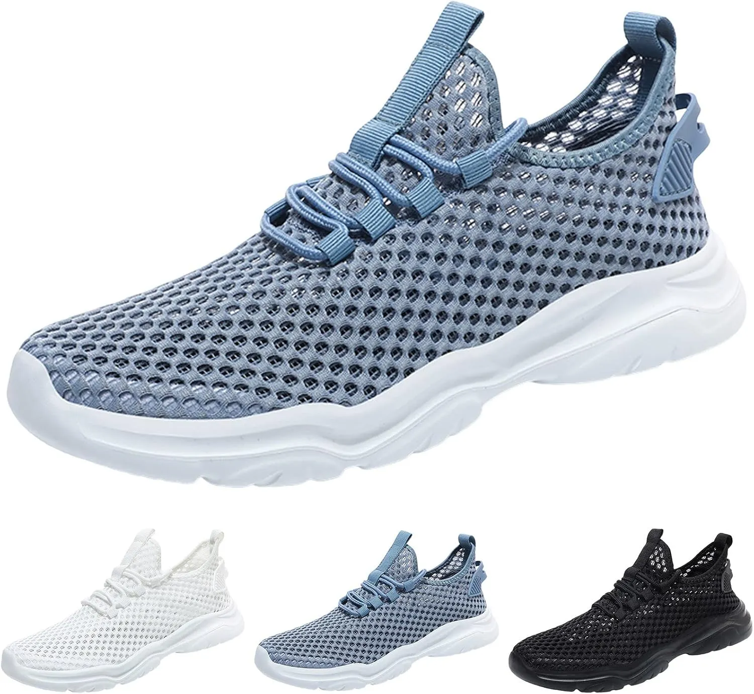 Men's Fashion Sneakers Men's Athletic Shoes Sneakers Classic Casual Walking Shoes Men Casual Comfortable Breathable Slip on Men Black on