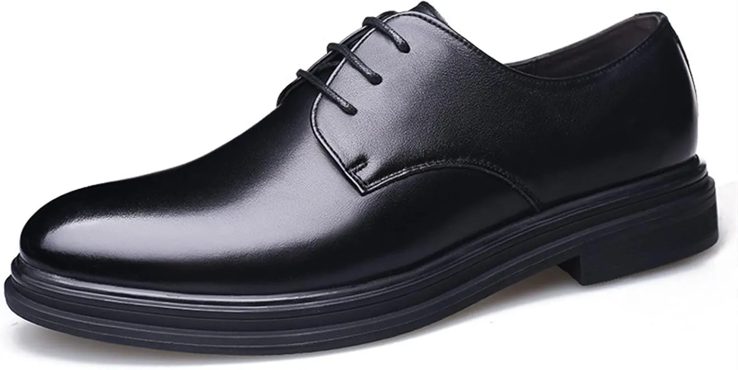 Men's Faux Patent Leather Tuxedo Dress Shoes, Casual Business Oxford Leather Shoes Plus Size Casual Business Pointed Toe Suit Shoes