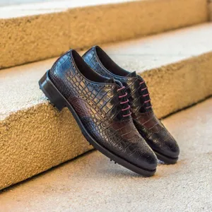 Men's Full Brogue Golf Leather Shoes Wide Plus Size Black Brown 3001