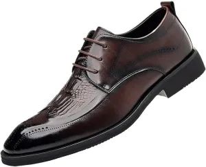 Men's Genuine Leather Dress Shoes Comfortable Loafers Classic Formal Business Shoes Slip On Classic Non Slip Comfortable