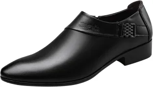 Men's Handmade Dress Shoes Oxford Formal Leather Fashion Summer and Autumn Men Leather Shoes Pointed Toe Low Heeled Slip On Solid Color Simple Style Mens Shoes Business Casual Comfortable