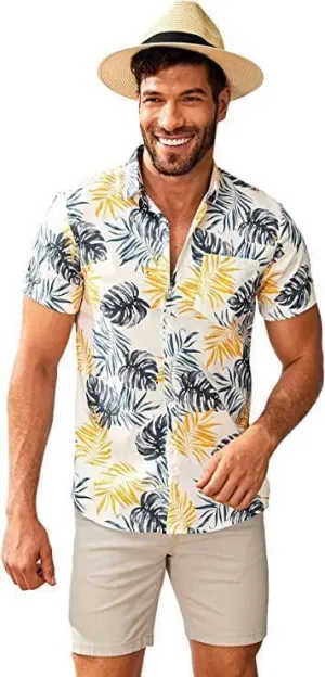 Men's Hawaii Shirt Funky Casual Short Sleeves Vacation Style Hawaiian Shirts