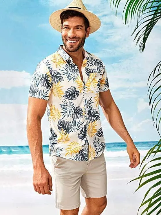 Men's Hawaii Shirt Funky Casual Short Sleeves Vacation Style Hawaiian Shirts