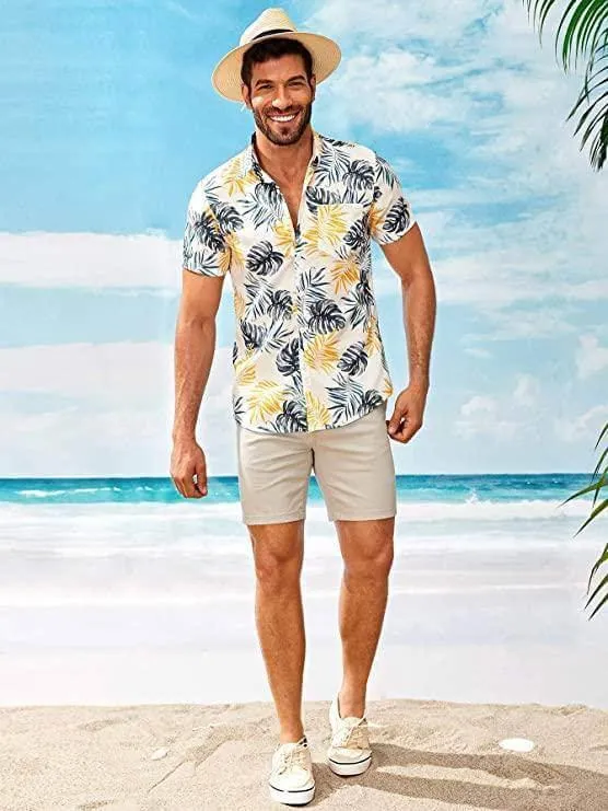 Men's Hawaii Shirt Funky Casual Short Sleeves Vacation Style Hawaiian Shirts