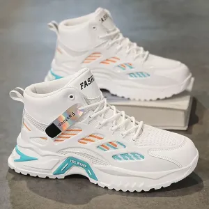 Men's High Top Sneakers  Breathable Air-cushion Running Shoes