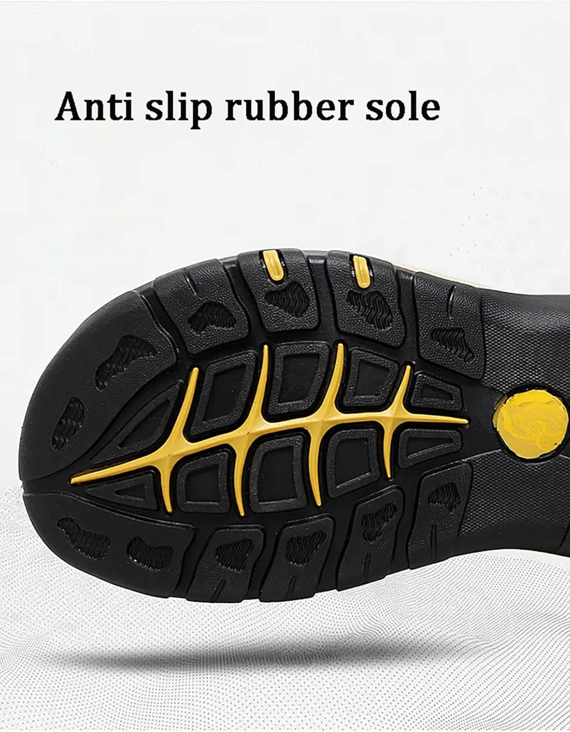 Mens Hiking Sandals Closed Toe Athletic Sport Sandals Leather Lightweight Walking Water Shoes