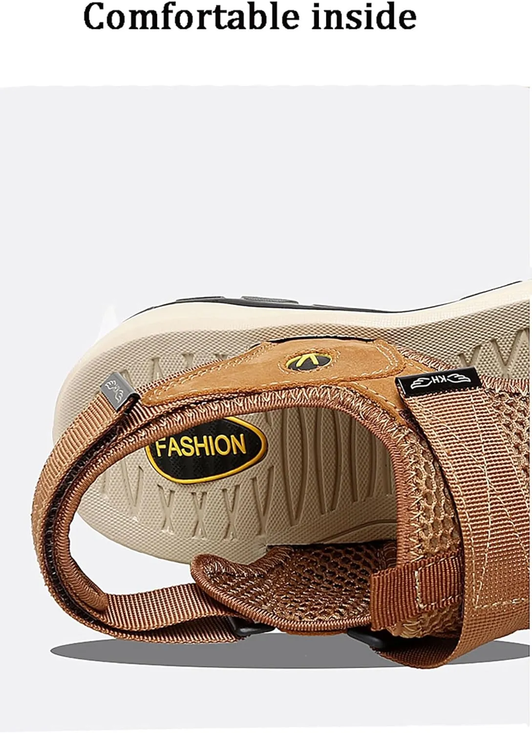 Mens Hiking Sandals Closed Toe Athletic Sport Sandals Leather Lightweight Walking Water Shoes