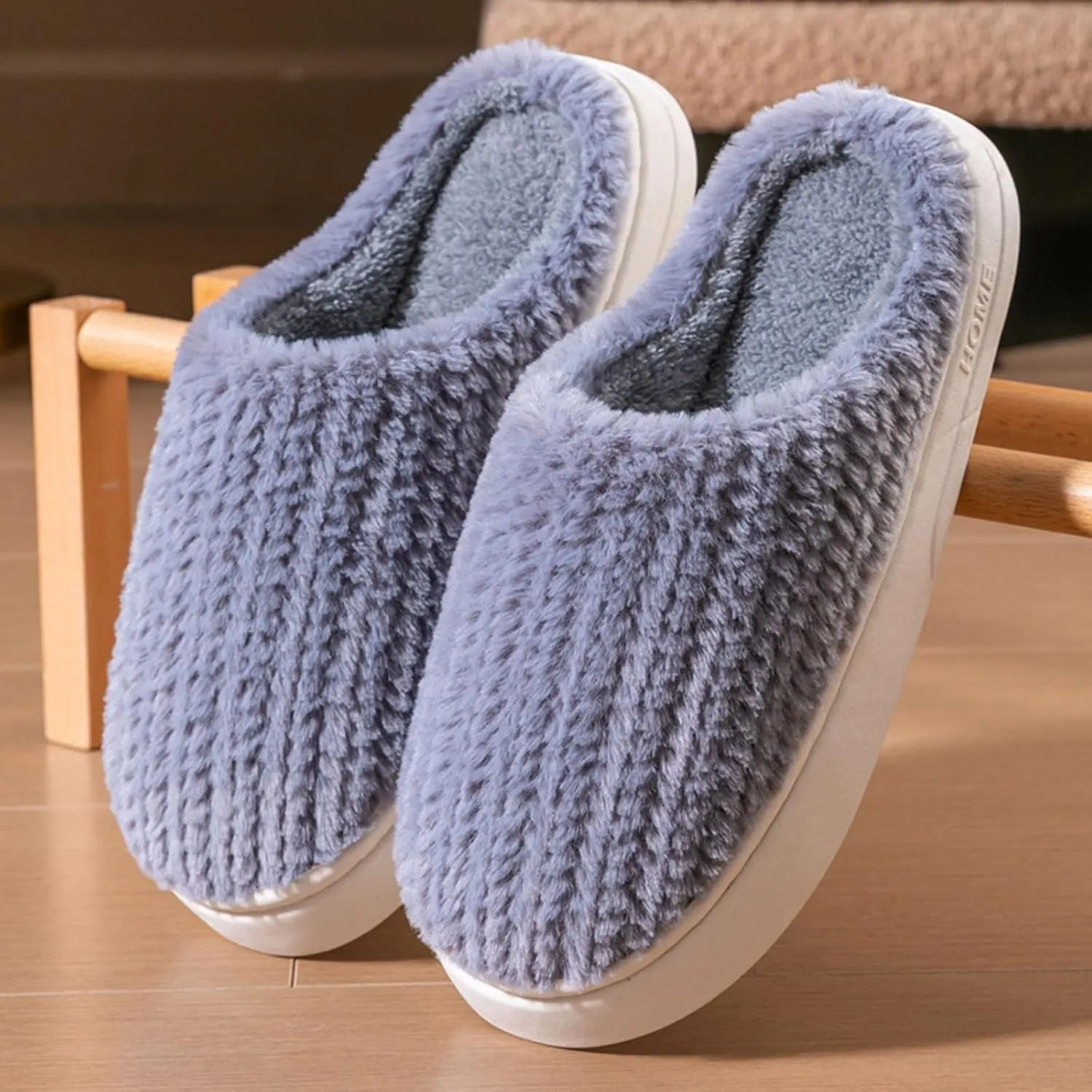 Mens House Slippers Couple Cotton Slippers Indoor Home Cotton Slippers Warm Non Slip Mens Indoor Slippers
