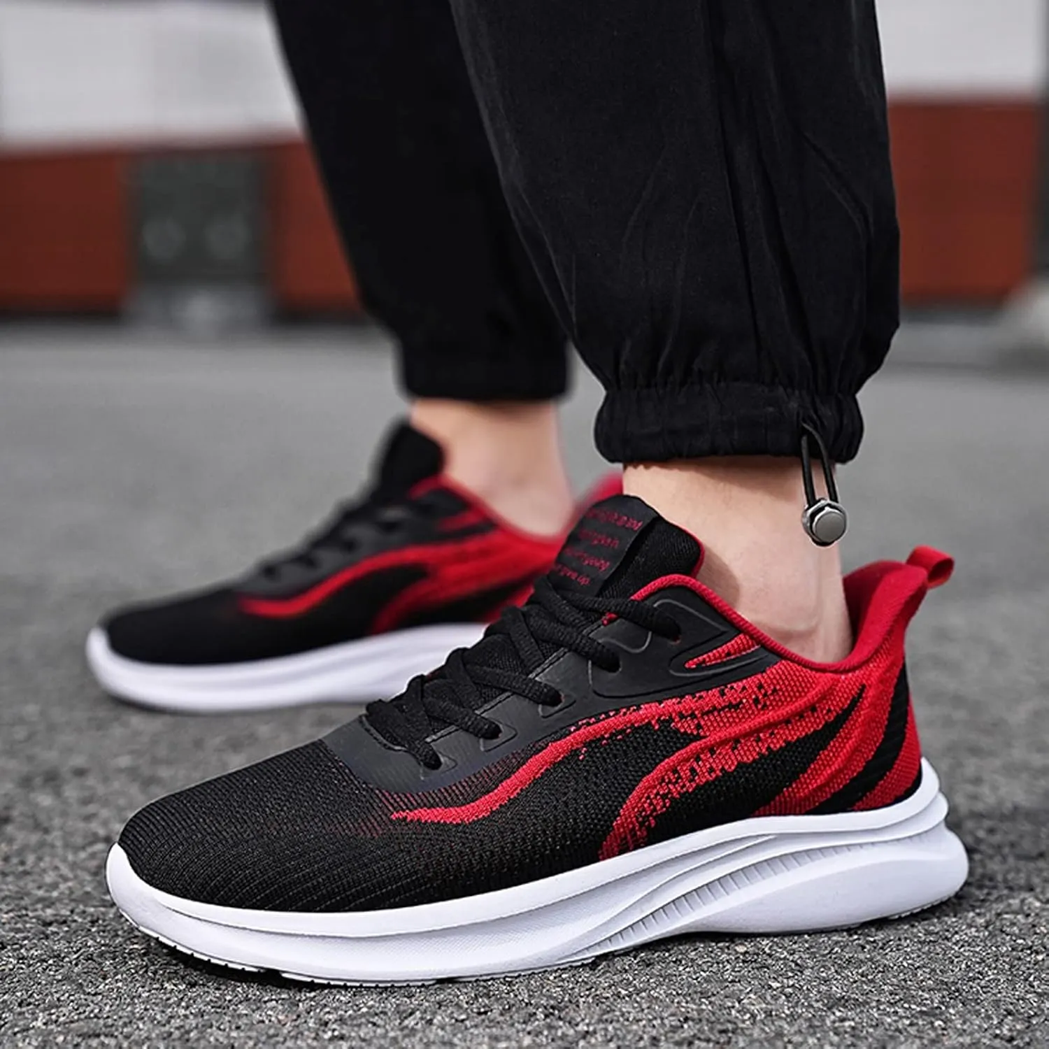 Men's Lightweight Non Slip Barefoot Shoes Outdoor Athletic Lace Up Hiking Shoe Men's Arch Support Insole Shoes