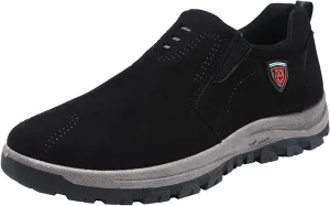 Men's Lightweight Non Slip Barefoot Shoes Supportive Running Athletic Sneaker Hook and Loop Orthopedic Sneakers
