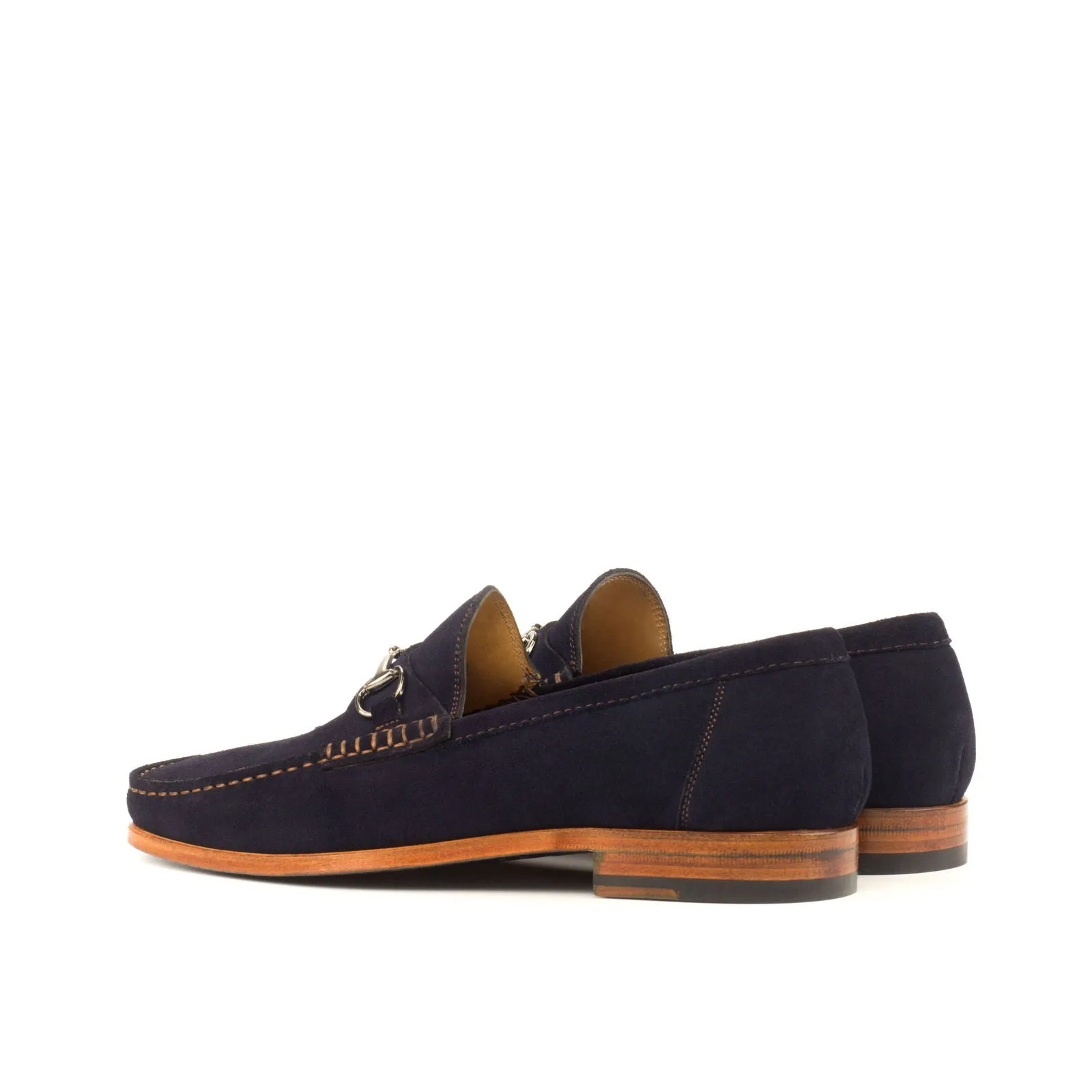 Men's Moccasin Leather Shoes Plus Size Blue 3716