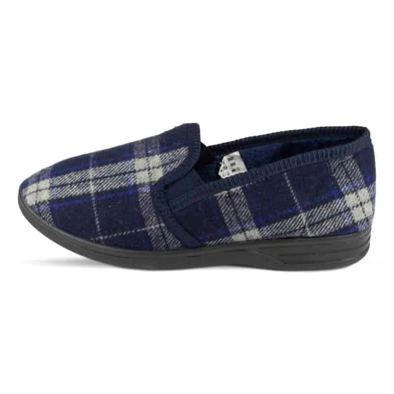 Mens Navy Full Slipper