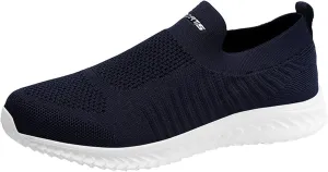 Men's Orthopedic Comfortable Slip-On Shoes Comfortable Breathable Slip on Sneaker Soft Flat Soled Elderly Shoes