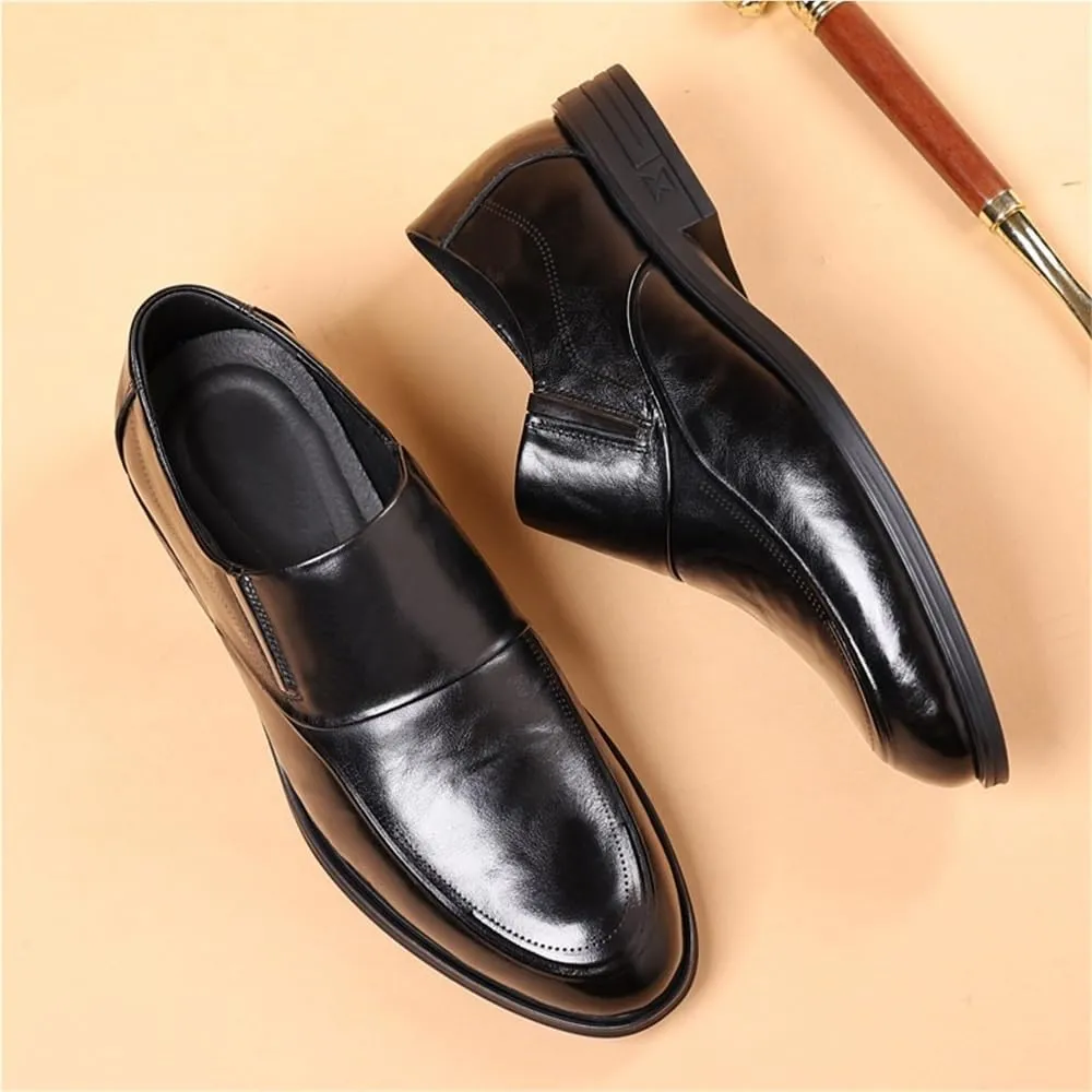 Mens Orthopedic Slip On Dress Shoes Brogue Loafers Business Formal Casual Comfortable Supportive Footwear