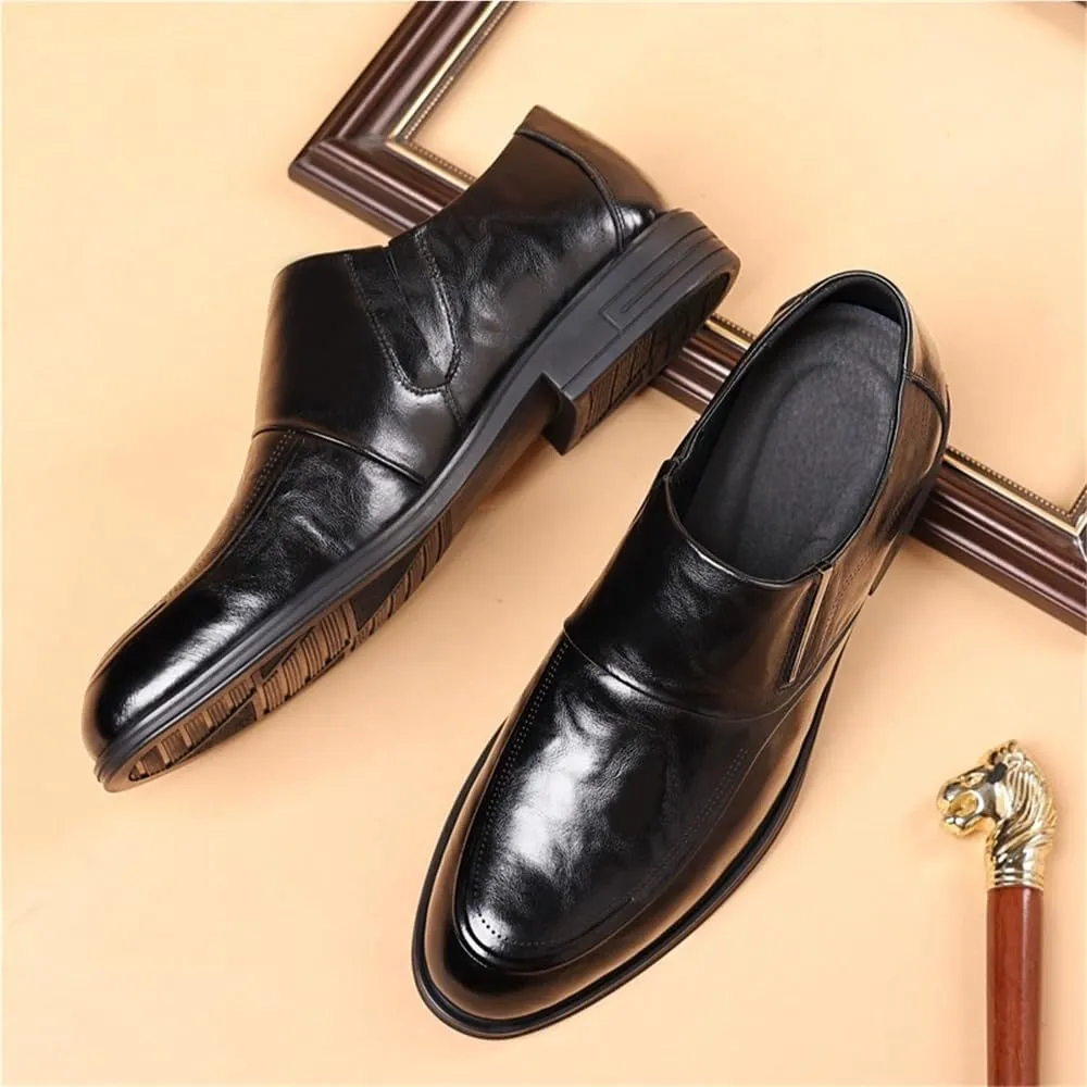 Mens Orthopedic Slip On Dress Shoes Brogue Loafers Business Formal Casual Comfortable Supportive Footwear