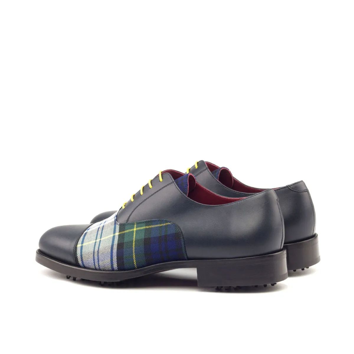Men's Oxford Golf Leather Shoes Wide Plus Size Blue 2813