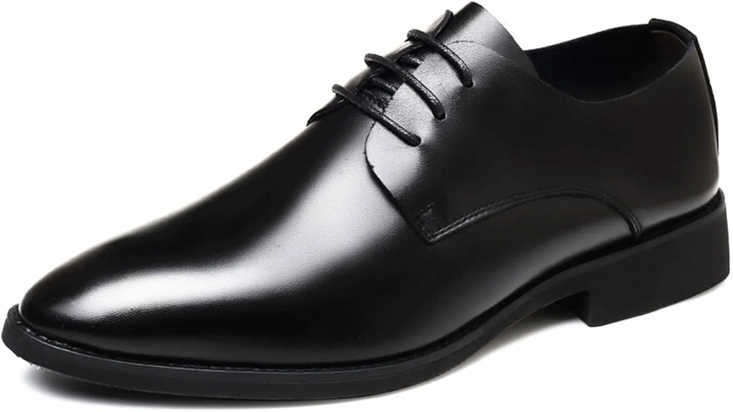 Men's Patent Leather Tuxedo Dress Shoes, Leather Formal Business Oxford Shoes Round Toe Slip-On Solid Handmade Dress Shoes for Men