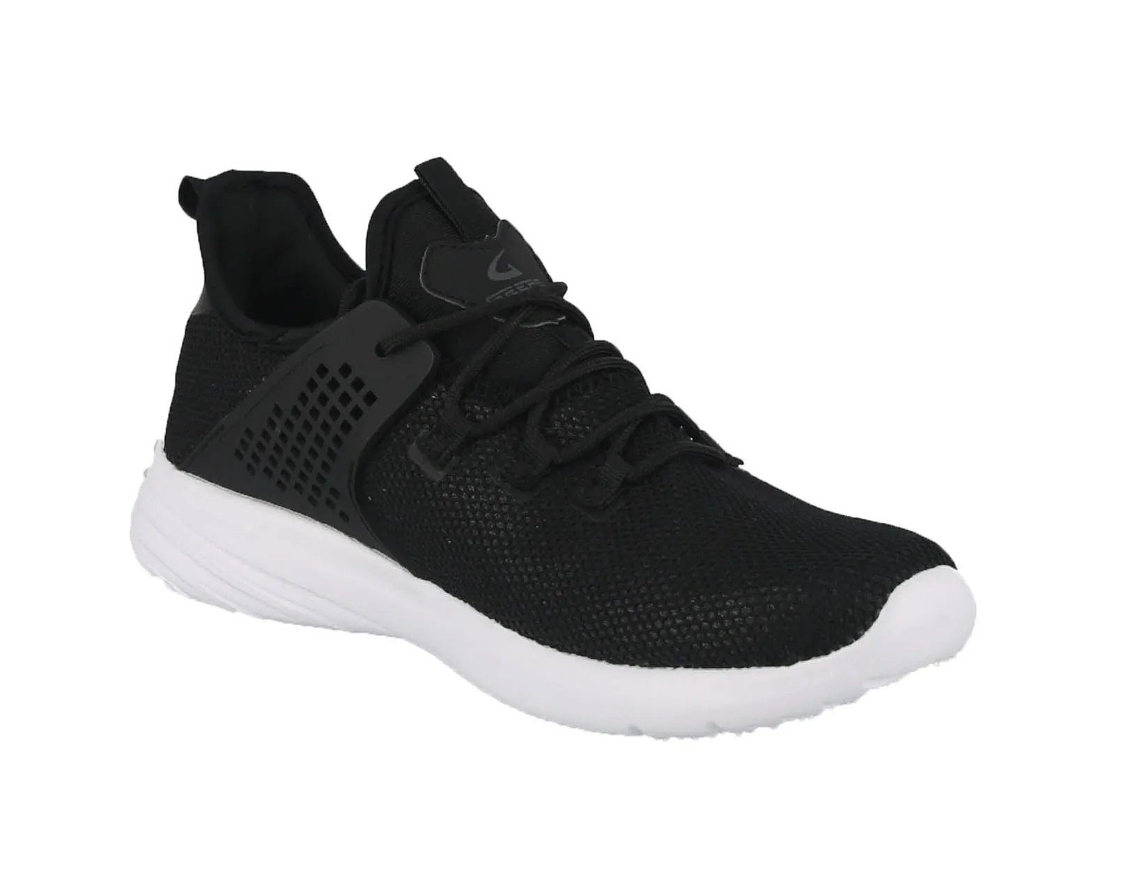 MEN'S SHOES BLACK MESH TENNIS SNEAKERS 6575LM