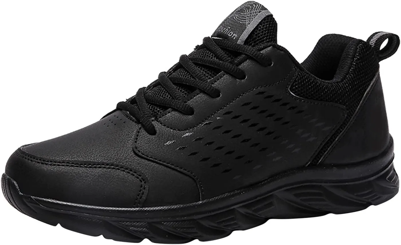 Mens Shoes Casual Leather Lace Up Solid Color Casual Fashion Simple Shoes Running Reserved Footwear Mens Sneaker