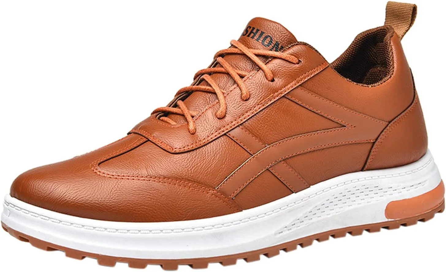 Mens Shoes Large Size Casual Leather Lace Up Solid Color Casual Fashion Simple Shoes Running Men Sneaker
