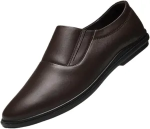 Men's Slip On Loafers Casual Driving Shoes Comfortable Leather Dress Bean Fashion Lazy Autumn