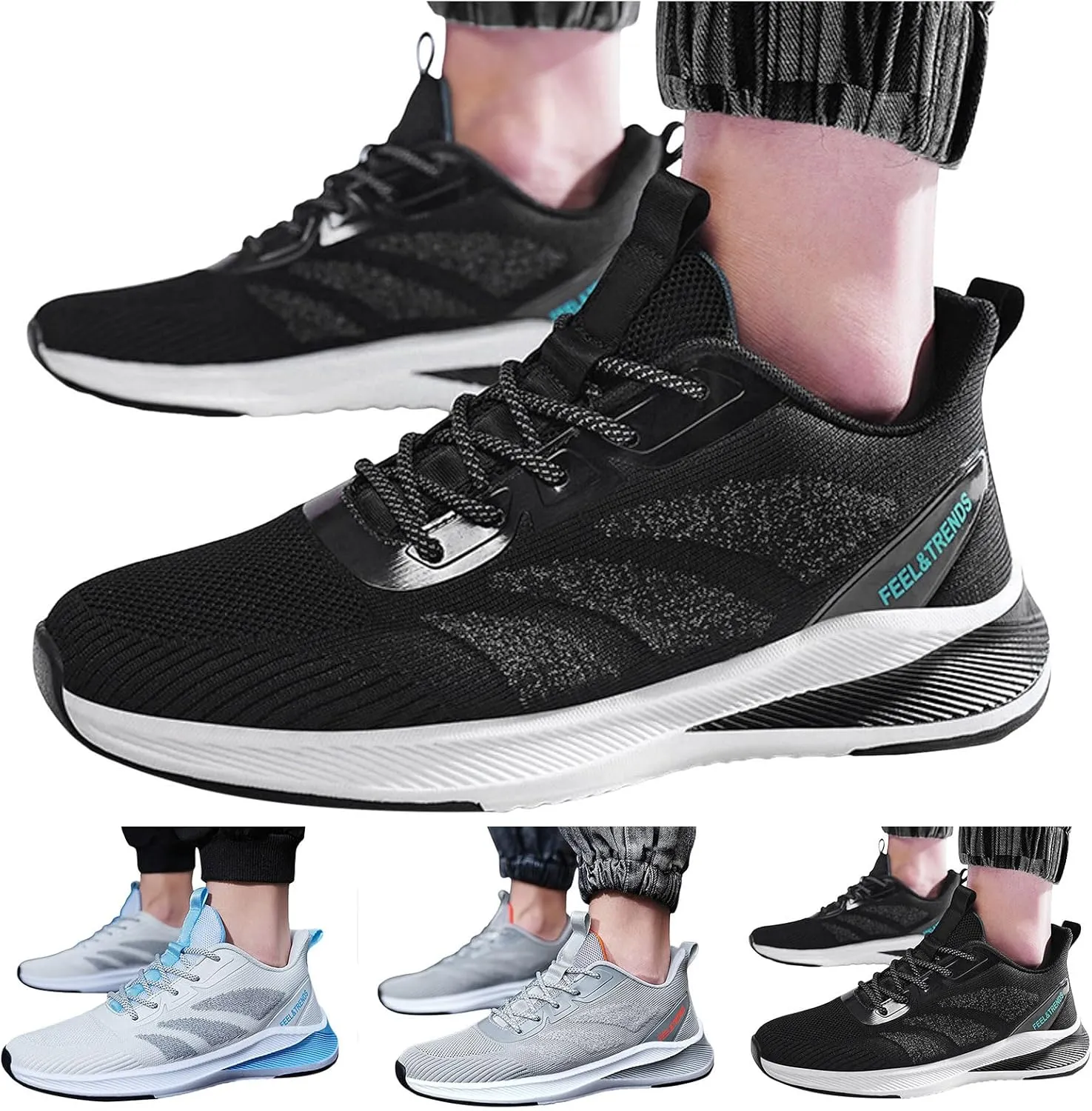 Mens Slip on Shoes Mens Tennis Shoes Shoe for Men Tennis Shoe for Men Breathable Sport Sneaker