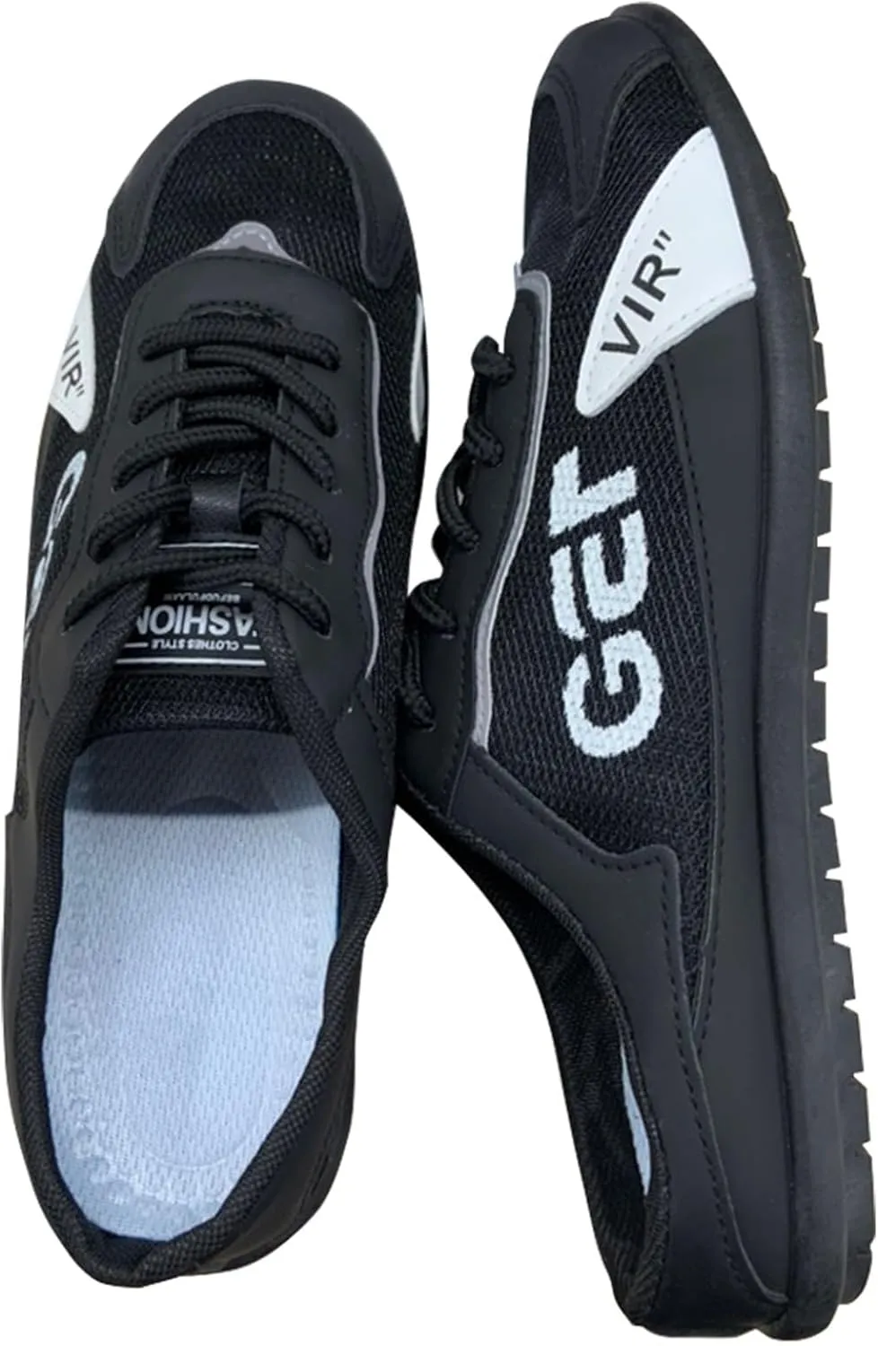 Mens Slip On Spring New Men's Shoes Korean Trendy All Casual Shoes Lazy Half Slip On Toe Men