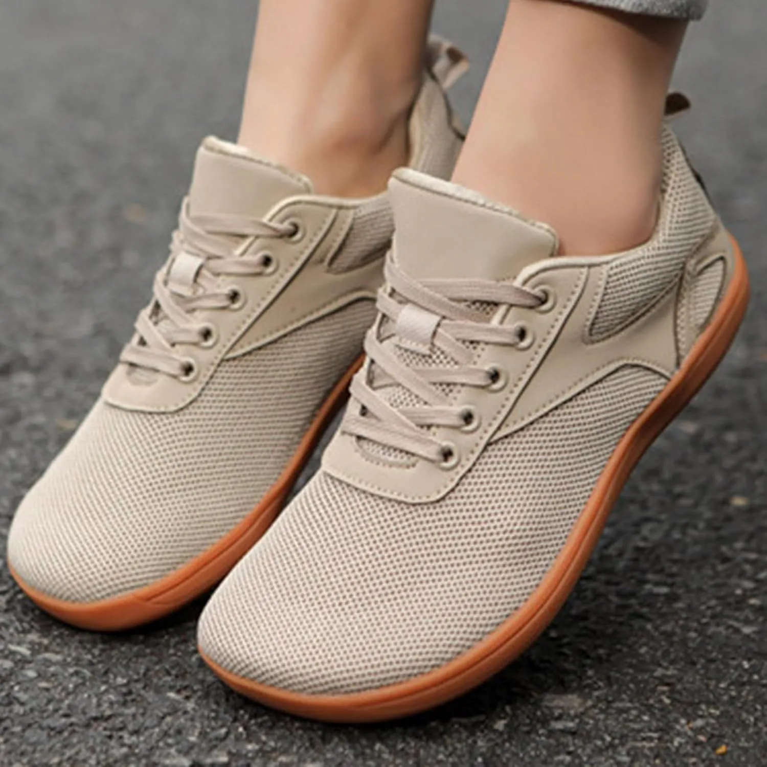 Men's Slip Shoes Casual Sports Shoes with Thin Soles and Wide Toes for Both Men and Women
