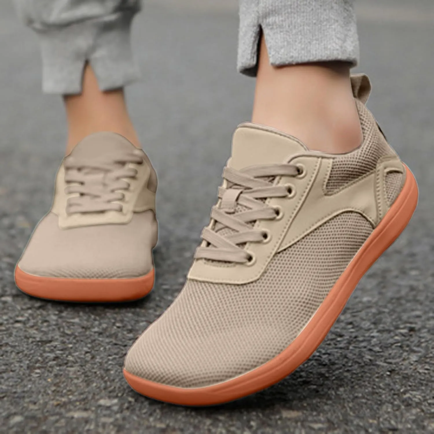 Men's Slip Shoes Casual Sports Shoes with Thin Soles and Wide Toes for Both Men and Women