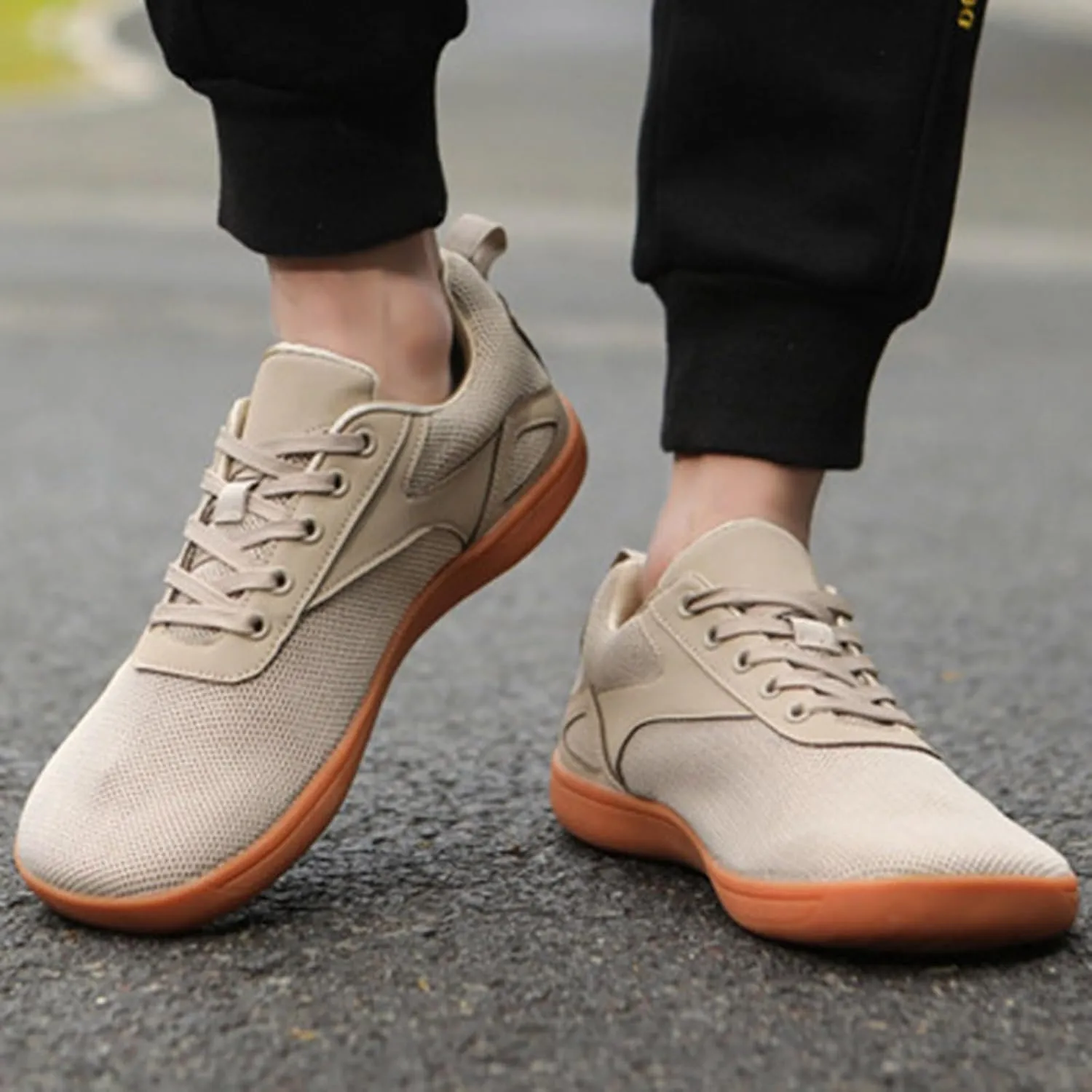 Men's Slip Shoes Casual Sports Shoes with Thin Soles and Wide Toes for Both Men and Women