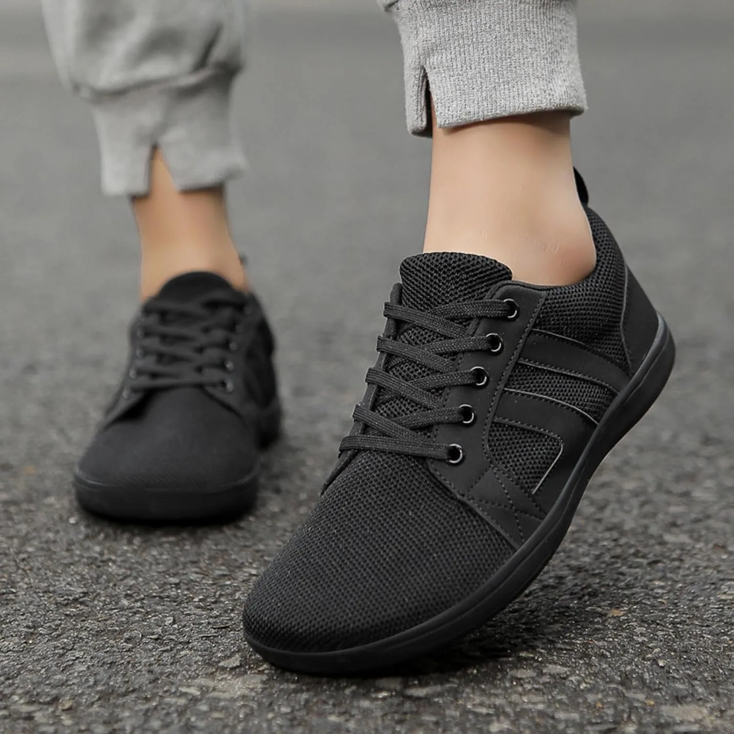 Men's Slip Shoes Unisex Thin Soled Wide Last Casual Sneakers