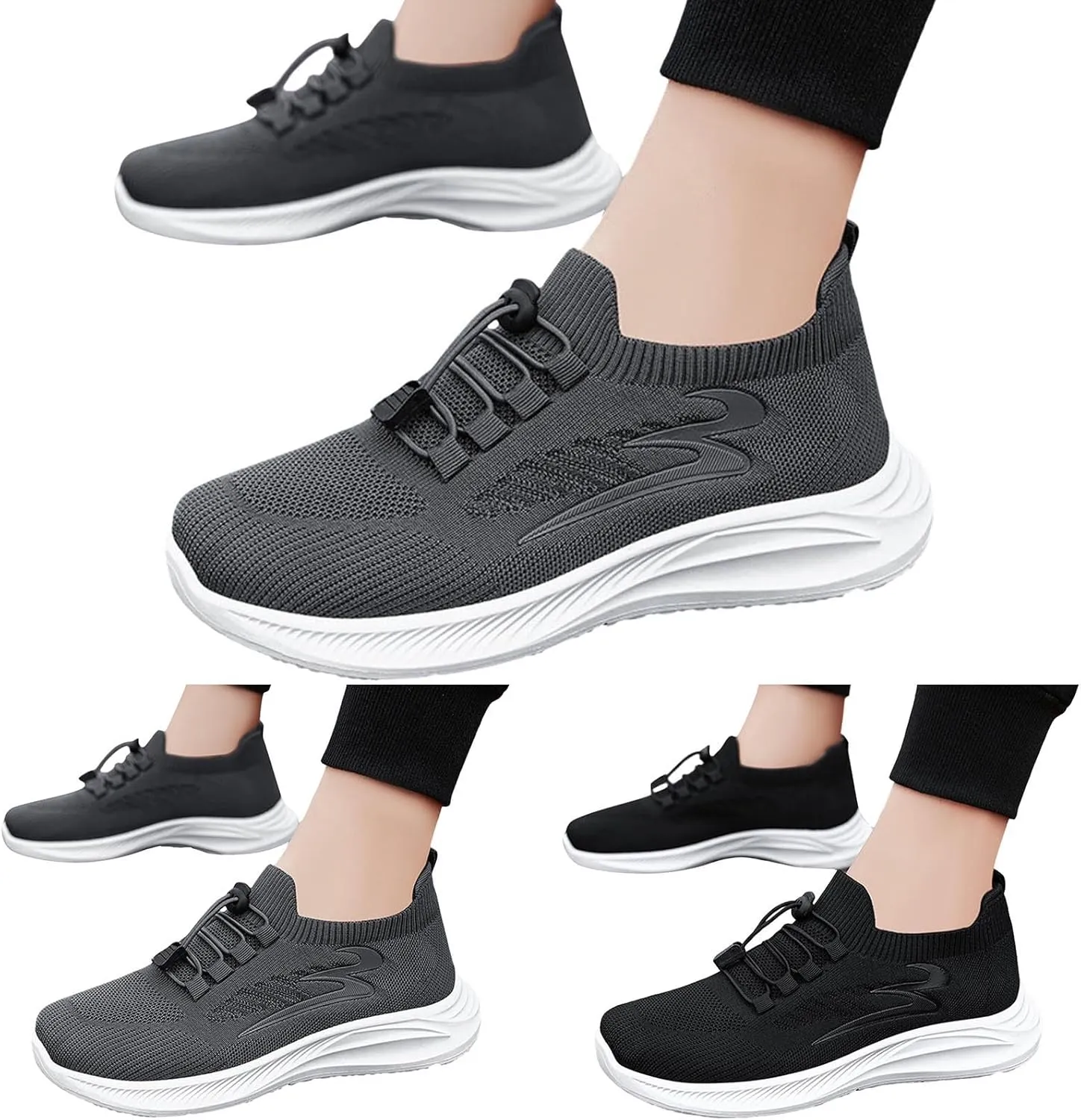 Men's Sneakers New Mens Shoes Comfortable Walking Shoes Tennis Comfortable Leather Sneakers for Men Casual Mesh Breathable Walking Slip on Running