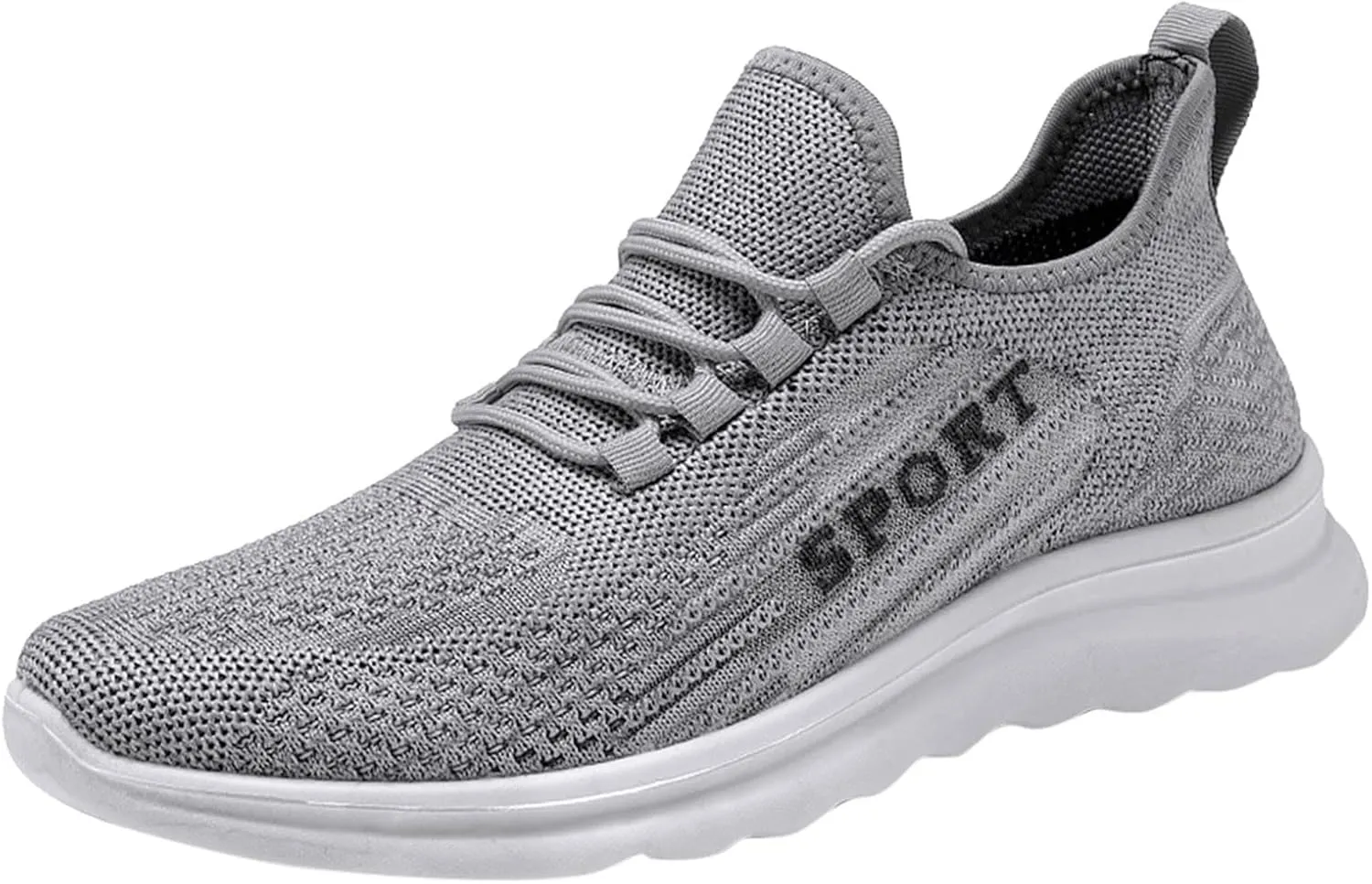 Mens Tennis Shoes Non Slip Shoes Lightweight Breathable Slip on Running Fashion Men's Casual Sneakers Mesh Breathable Walking on for Men White Sneakers