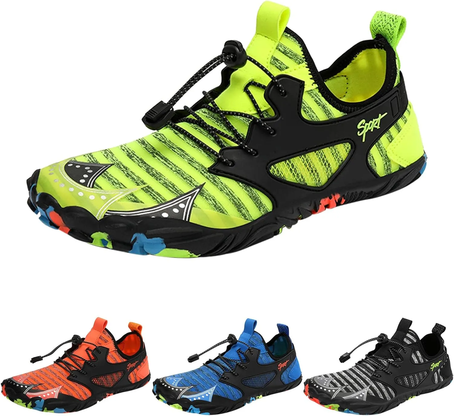 Mens Womens Water Shoes Non Slip Quick-Dry Water Shoes Barefoot for Beach Surf Hiking Pool Water Sports Couple Summer Outdoor Hiking Breathable Footwear Indoor Comfy Fitness Socks