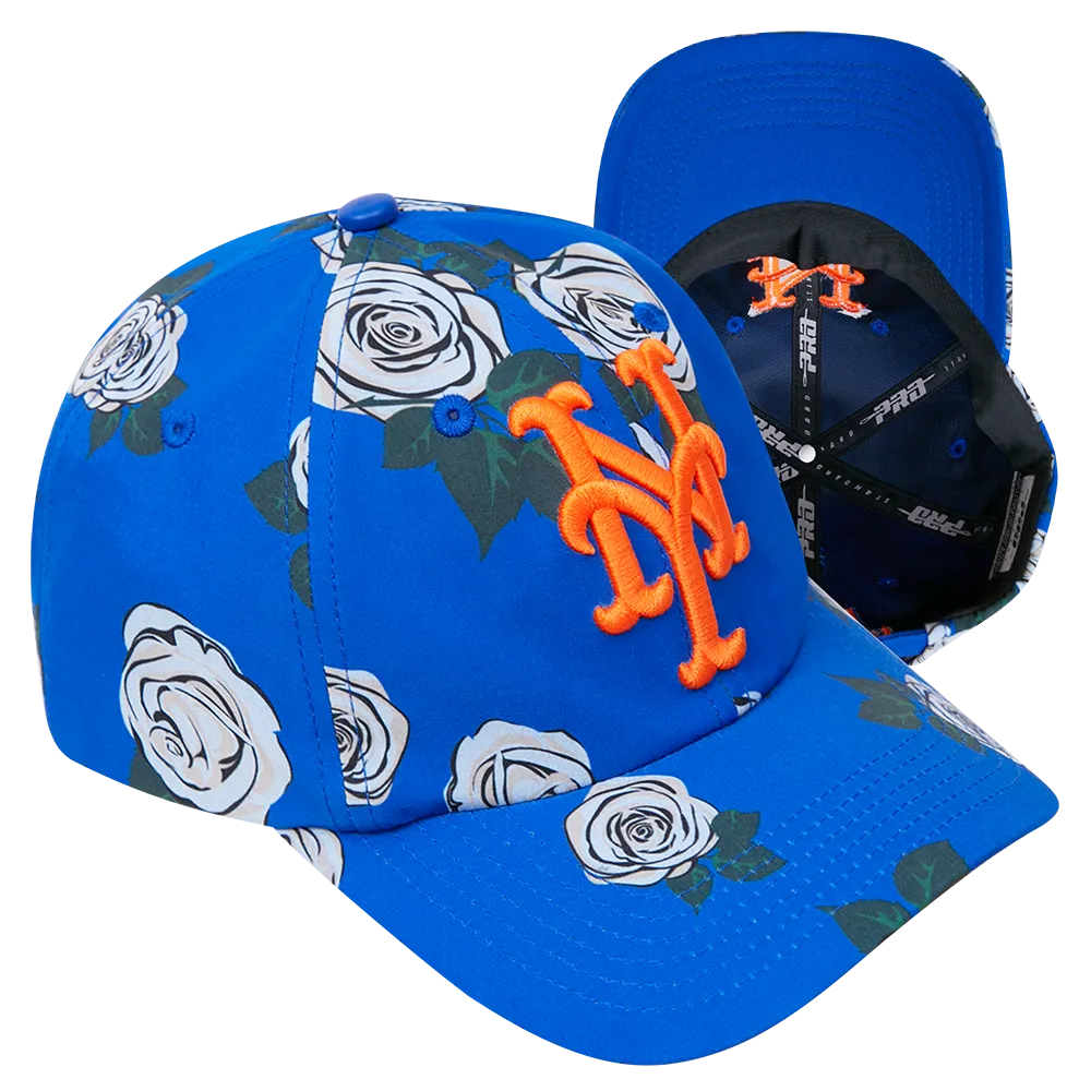 MLB NEW YORK METS ROSES AOP MEN'S DAD HAT (ROYAL BLUE/MULTI)
