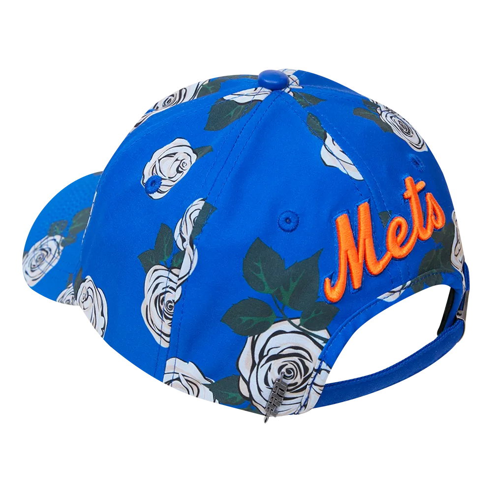 MLB NEW YORK METS ROSES AOP MEN'S DAD HAT (ROYAL BLUE/MULTI)