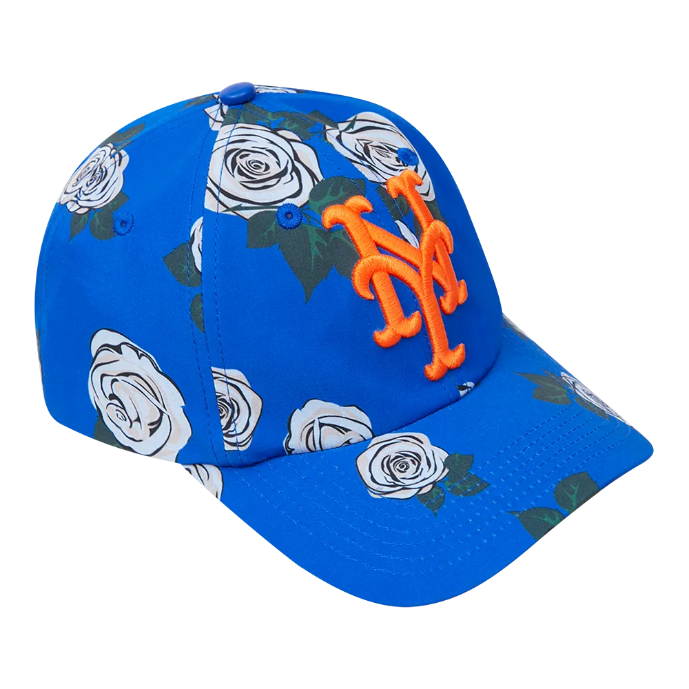 MLB NEW YORK METS ROSES AOP MEN'S DAD HAT (ROYAL BLUE/MULTI)