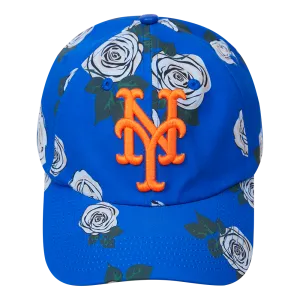 MLB NEW YORK METS ROSES AOP MEN'S DAD HAT (ROYAL BLUE/MULTI)
