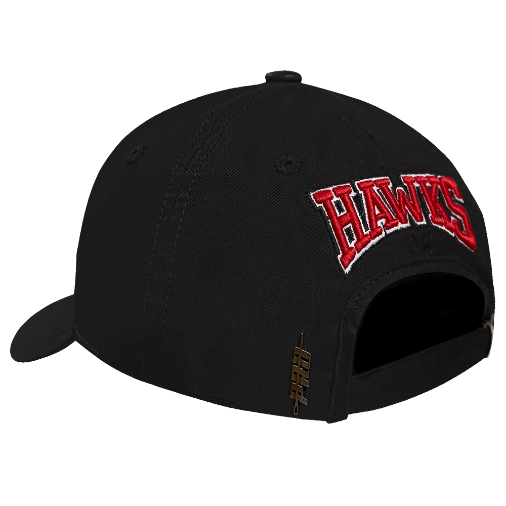 NBA ATLANTA HAWKS CREST EMBLEM UNISEX DAD HAT (BLACK)