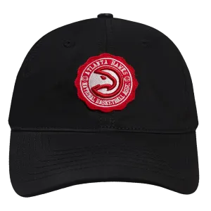 NBA ATLANTA HAWKS CREST EMBLEM UNISEX DAD HAT (BLACK)
