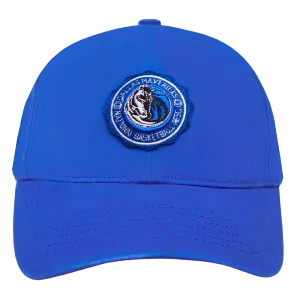 NBA DALLAS MAVERICKS CREST EMBLEM DAD HAT (ROYAL BLUE)